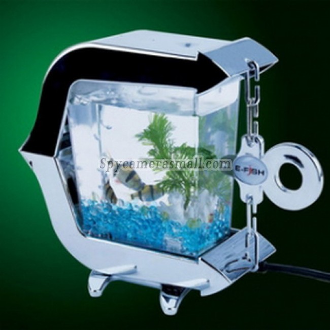 USB Mini Silver Fish Tank Hidden Spy Camera 16GB
