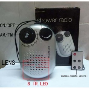 mini spy cameras for bathrooms - Remote Control 8 LED HD Night Vision Bathroom Radio Spy Camera DVR Motion Activated 16GB 1280x720P